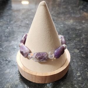 Handmade Purple Amethyst Stone Bracelet